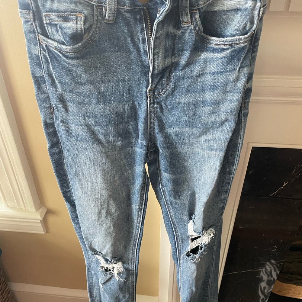 Altar'd State Women's Distressed Blue Skinny Jeans